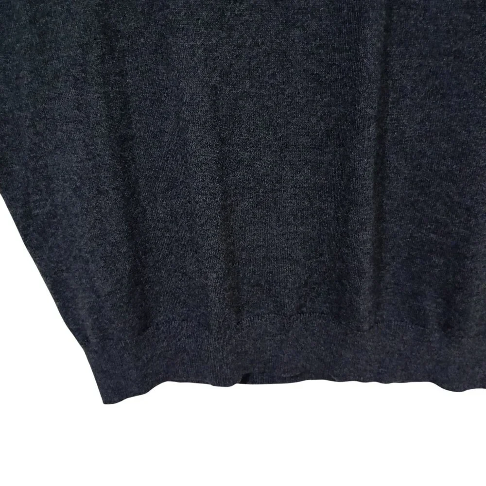Kallspin Sweater Vest Charcoal Gray V-Neck Sz XXXL Cashmere Wool Blend Soft Knit - Picture 4 of 7